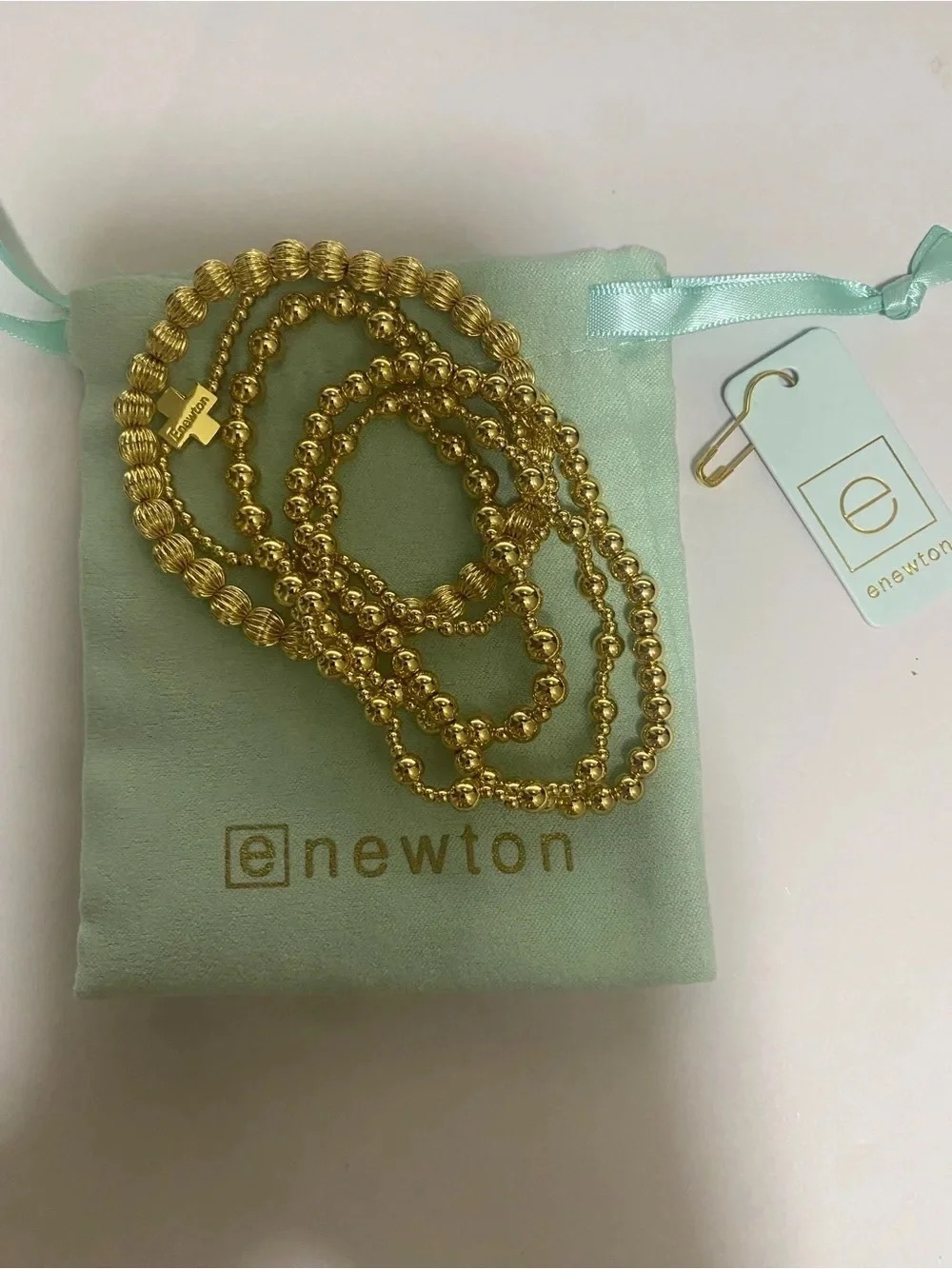 I Newton Gold Beaded Layered Necklace - Gold